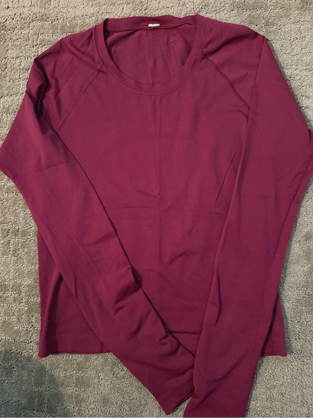 Lululemon Women's Long Sleeve Crewneck Top - Burgundy